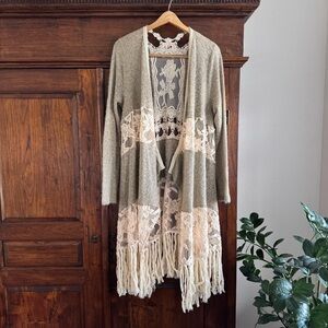 Ryu Lace Boho Kimono Open Cardigan